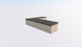 Sestává ze 2 obytných modulů 13x4 m - 2