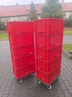 Plastové přepravky cervene - 2