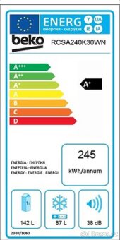 Nová lednice BEKO A+ 153 cm, ZÁRUKA RCSA240K30WN - 2