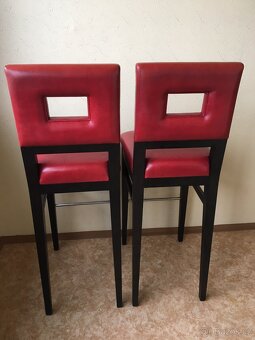 2x LUXUSNÍ KOŽENÁ BAROVÁ ŽIDLE - 2