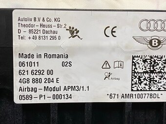 Palubní deska černá 24A 4G1857001 Audi A6 C7 4G r.v. 2012 - 2
