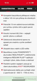 Milwaukee Aku priklepova vrtačka - 2