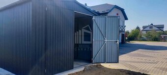 Plechova garáž - Hala - 4x5m dvoukřídlá vrata - 2