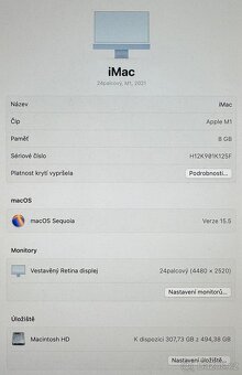 iMac 24” M1 2021 (použitý) - 2