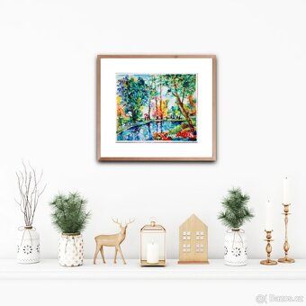 DIMITRI POLAK (podpísaný) impresionistická krajina, serigraf - 2