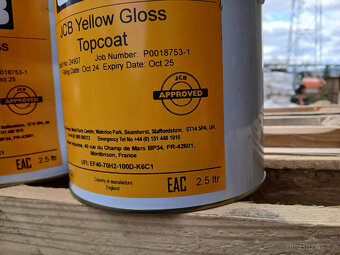 Barva originál JCB - 2,5 L + sprej pro stroje JCB - 2