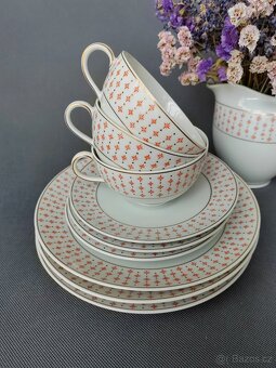 Krásná starožitná porcelánova sada Kaestner Saxonia 1929-37 - 2