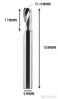 6mm fréza na hliník, plast, překližku - 2