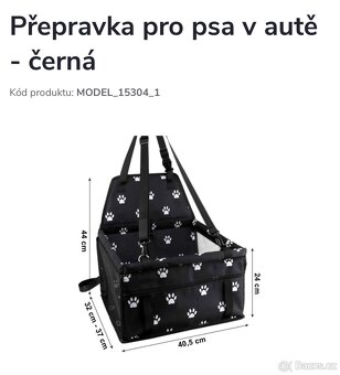 Přepravka pro psa do auta - jako nová - 2