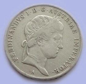 Ferdinand V., půltolar (zlatník) 1836 A,originál,vzácný typ - 2