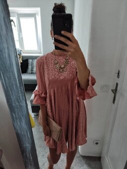 Dámské letní růžové tygrované šaty Boho Queen Bee Asos - 2