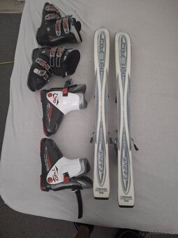 Dětské lyže 90 + vázání + boty 240 a 234 - 2
