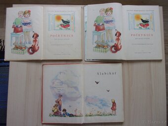 2x STARÁ POČETNICE r. 1962 a 63, SLABIKÁŘ r. 1962 - 2