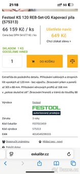 Festool KS 120 REB-Set-UG Kapovací pila - 2