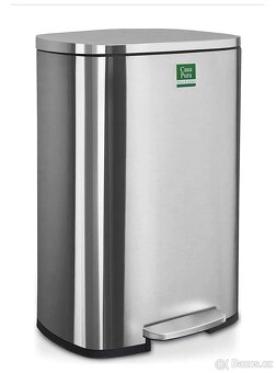 Nerezový nášlapný odpadkový koš, 30l - 2