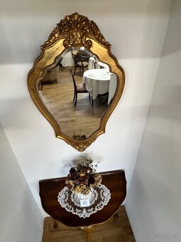 Stylový půlkulatý konferenční stolek & florentské zrcadlo - 2