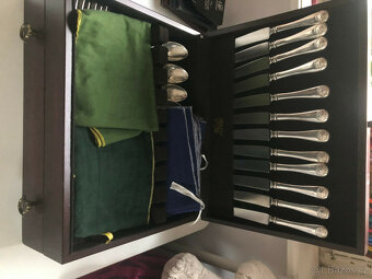 Stříbrné příbory 925, USA, krabička na příbory, Anglie, ne 8 - 2