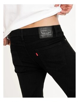 LEVIS  PÁNSKÉ STREČOVÉ SLIM JEANS BLACK W34 L 30- L - 2
