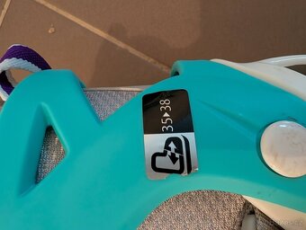 Dívčí lední brusle šedo-tyrkysové - vel. 35-38. - 2