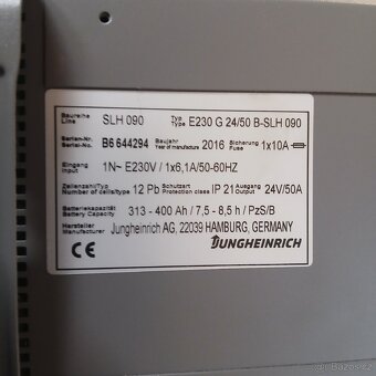 Nabíječka jungheinrich 24 V 50 A - 2