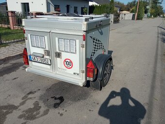Přívěsný vozík na psy dvoubox WT Metal - 2