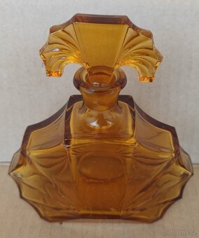 Likérová souprava INWALD ART DECO, rok 1930. Skleněná karafa - 2