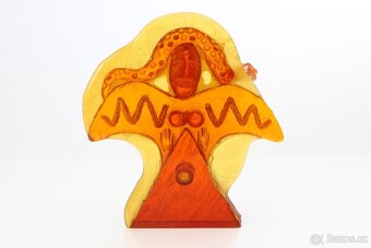 UMĚLECKÉ SKLO - EVA VLASAKOVÁ - DÁMA S HADEM - 2