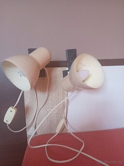 Noční lampa 2 ks kov uchyceni na desku - 2