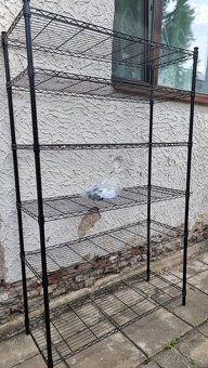 Ozdobný regál 198x122x46 cm, výškově posuvné police - 2