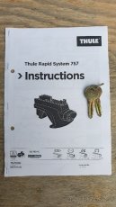 Střešní nosiče Thule WingBar 962 135cm + patky 757 - 2