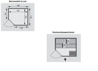 Finská sauna Karibu Vasa 196x178x198v - 2