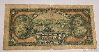 Vzácná bankovka 100 korun z roku 1920, série Af - 2
