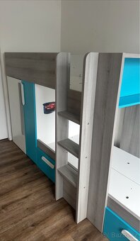 Patrová postel pro kluky + 2 matrace – TOP STAV - 2