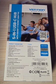 Vention 5-in-1, USB-C, 3x USB 3.0, RJ45 Ethernet, HUB, Dock - 2