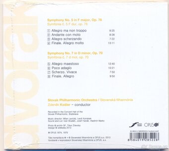 CD Antonín Dvořák – Symph. No. 5 & 7 / Zdeněk Košlér - 2