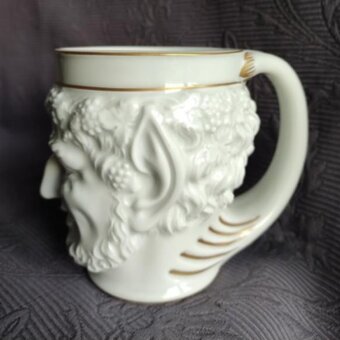 STAROŽITNÝ HRNEČEK - PORCELÁNKA DRESDEN - 2