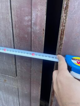 Dvoukřídlá kovová vrata – 2,8 × 2,8 m - 2