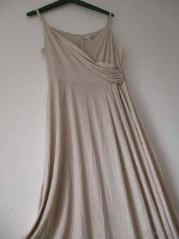 Dlouhé slavnostní šaty béžové Numoco XXL 44 - 2