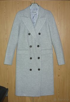 Šedý dámský vlněný kabát Edan - 2