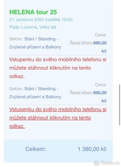 Helena Vondráčková Tour 2025 - 2