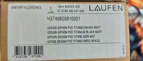 Laufen - Odtokové soupravy Designový sifon, matná černá - 2