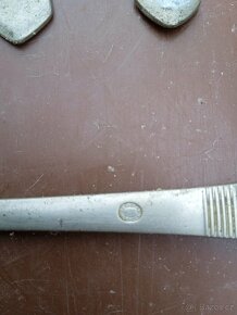 Starožitné alpakové lžičky značené - 2