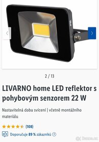 LED svítidlo reflektor s pohybovým čidlem - 2