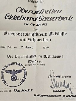 Válečný záslužný kříž a dekret - radiová jednotka - 2