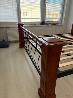 Manželská postel, Masiv/Kov. - 2