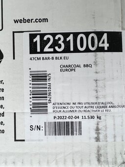Weber, Bar-B-Kettle 47 cm, gril na dřevěné uhlí - nový - 2