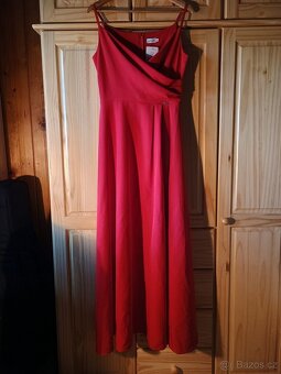 Červené dlouhé šaty Numoco velikost 38 - 2