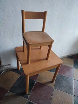 Dřevěný stoleček a židlička dětský stoleček - 2