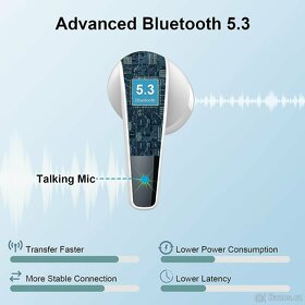Romoke bezdrátová sluchátka, Duální LED displej, Bluetooth - 2