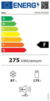 Kombinovaná Lednice Vyska 170 cm A++ - 2